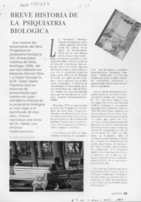 Breve historia de la psiquiatría biológica  [artículo] César Ojeda Figueroa.