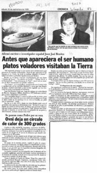 Antes que apareciera el ser humano, platos voladores visitaban la Tierra  [artículo].