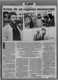 Actas de un regreso enamorado  [artículo] Diego Rojas.