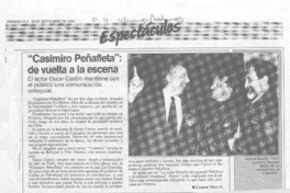 "Casimiro Peñafleta", de vuelta a la escena