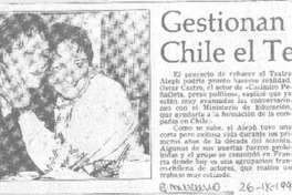 Gestionan rehacer en Chile el Teatro Aleph