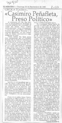 "Casimiro Peñafleta, preso político"