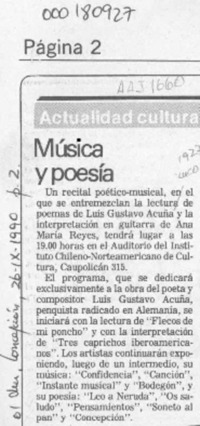 Música y poesía  [artículo].