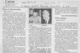 Para Lafourcade  [artículo] Eduardo Hernández Medina.