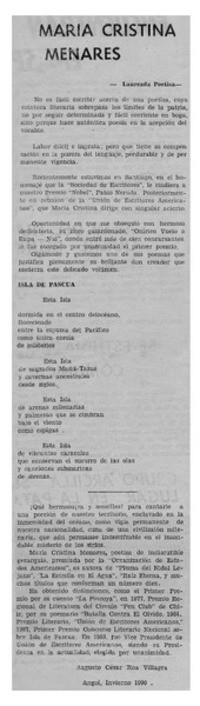 María Cristina Menares