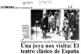 Una joya nos visita, el teatro clásico de España  [artículo].