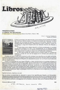 La Armada, esa deconocida  [artículo] Omar L. Gutiérrez Valdebenito.