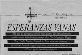 Esperanzas vanas  [artículo] Patricio Varetto.