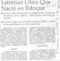 Estrenan obra que nació en Ritoque