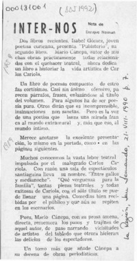 Inter - Nos  [artículo] Enrique Neiman.