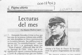 Lecturas del mes  [artículo] Marino Muñoz Lagos.