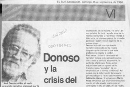 Donoso y la crisis del proyecto narrativo burgués  [artículo] Mario Rodríguez Fernández.