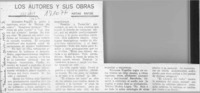 Los autores y sus obras  [artículo] Matías Rafide.