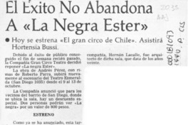 El Exito no abandona a "La negra Ester"  [artículo].