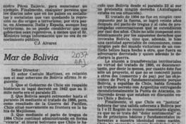 Mar de Bolivia  [artículo] F. Hormazábal D.