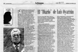 El "Diario" de Luis Oyarzún  [artículo] Luis Sánchez Latorre.