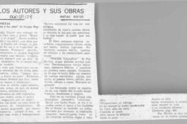 Los autores y sus obras  [artículo] Matías Rafide.