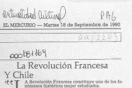 La Revolución francesa y Chile  [artículo].