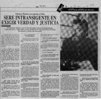 Seré intransigente en exigir verdad y justicia