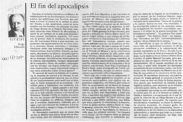 El fin del apocalipsis  [artículo] Jorge Edwards.