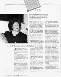 Carmen Orrego  [artículo] Ivonne Collinet.
