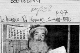 Poeta creó versos para Constitución  [artículo] Luis Silva.