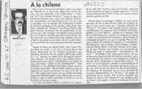 A la chilena  [artículo] Luis Sánchez Latorre.