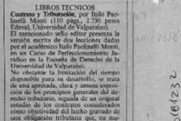 Contrato y tributación  [artículo] Osvaldo Torres-Ahumada.