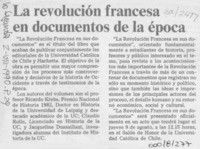 La Revolución francesa en documentos de la época  [artículo].