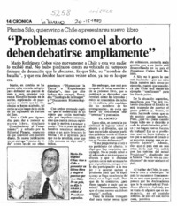 "Problemas como el aborto deben debatirse ampliamente"  [artículo].