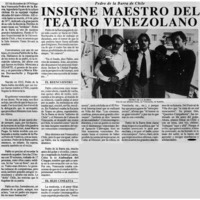 Insigne maestro del teatro venezolano
