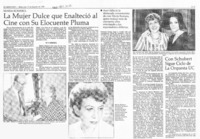 La Mujer dulce que enalteció al cine con su elocuente pluma  [artículo].