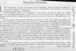 Amalia Rendic  [artículo] M. A. González.