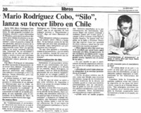 Mario Rodríguez Cobo, "Silo", lanza su tercer libro en Chile  [artículo].