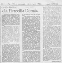 "La fierecilla domá"  [artículo] Carola Oyarzún L.