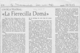 "La fierecilla domá"  [artículo] Carola Oyarzún L.