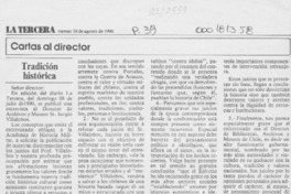 Tradición histórica  [artículo] Manuel Barros Recabarren.