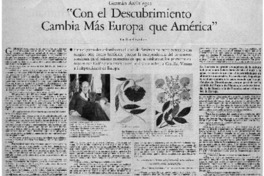 "Con el descubrimiento cambia más Europa que América"