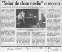 "Señor de clase media" a escena  [artículo].