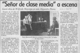 "Señor de clase media" a escena  [artículo].