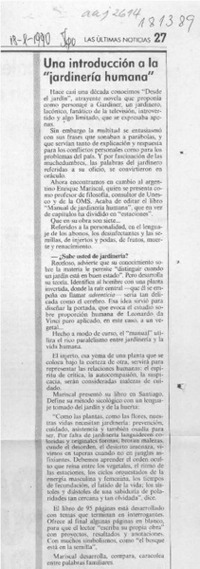 Una Introducción a la "jardinería humana"