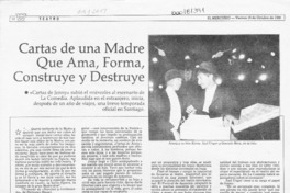 Cartas de una madre que ama, forma, construye y destruye  [artículo] Juan Antonio Muñoz H.
