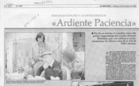"Ardiente paciencia"  [artículo].