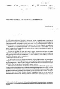 "Estival" de Azul -- un texto de la modernidad  [artículo] Mario Rodríguez.