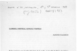 Gabriela Mistral, lengua y estilo