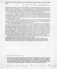 "El último viaje de Gabriela Mistral"  [artículo] Ana María Cuneo.