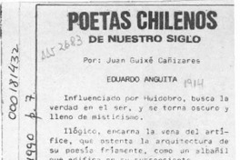 Poetas chilenos de nuestro siglo  [artículo] Juan Guixé Cañizares.
