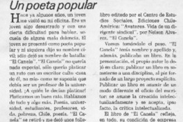 Un poeta popular  [artículo] Andrés Gallardo.