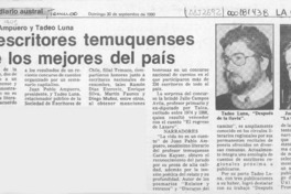 Dos escritores temuquenses entre los mejores del país  [artículo].
