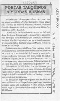 Poetas talquinos a Yerbas Buenas